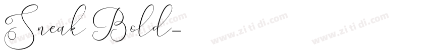 Sneak Bold字体转换